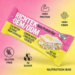 Complément alimentaire sportif OEM Étiquette personnalisée Régime cétogène sain Aliments énergétiques Barres protéinées cétogènes - Product Image 3