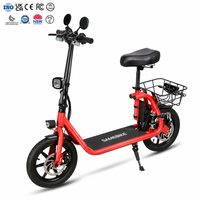 Trottinette électrique adulte pliable en acier avec moteur sans balais SM-C02, batterie au lithium 36V 13Ah, LED haute vitesse, étanche, pour la ville