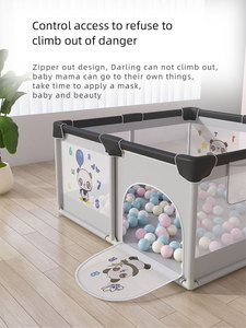 Parc de jeu pour bébé avec barrière de sécurité, parc de jeu portable d'intérieur pour les tout-petits apprenant à ramper et à marcher, clôture de parc pour usage domestique - Product Image 3