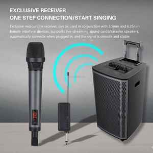 TNH UM- U5200 mikrofon nirkabel genggam profesional, mikrofon Karaoke nirkabel genggam kinerja panggung Vlog 58 UHF untuk Gereja - Product Image 4