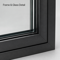 Ventanas Corredizas de Aluminio Resistentes a Huracanes con Mosquitera, Ventanas de Aluminio de Doble Hoja para Terraz y Solárium para Casas