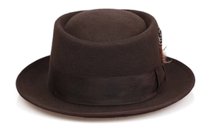A111804 Sombrero de Fieltro de Lana 100% de Alta Calidad Personalizado al por Mayor con Decoración de Plumas, Sombrero Formal Unisex para Negocios, Gran Venta - Product Image 6