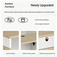Bureau de travail individuel moderne et simple de qualité E0 avec cloison de bureau et armoire de rangement – Mobilier de bureau