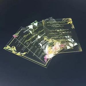 Invitation de <span class=keywords><strong>mariage</strong></span> personnalisée en acrylique, carte de <span class=keywords><strong>mariage</strong></span> en plastique transparent, gravée au laser, ensemble de papeterie de <span class=keywords><strong>mariage</strong></span> moderne minimaliste de luxe - Product Image 2