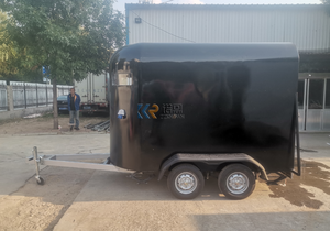 Camion de restauration rapide de rue, chariot à café, caravane alimentaire ronde, remorque de camping avec équipement de cuisine - Product Image 5