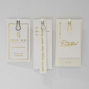 ป้ายแขวนสำหรับเสื้อผ้าดีไซน์แฟชั่นทำจากโลหะสองชั้นแบบกำหนดได้เอง - Product Image 2
