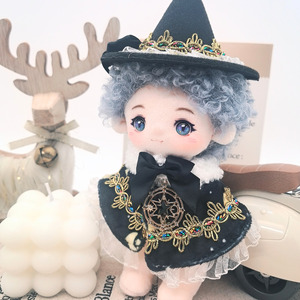 QIXI 귀여운 면 인형 까마귀 <span class=keywords><strong>Labubu</strong></span> 유령 후드 스웨터 할로윈 V1 V2 V3 원피스 플레이 액세서리 - Product Image 3