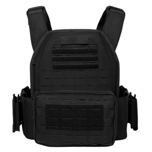 Chaleco Táctico Balístico Desmontable de Protección Personal Molle Negro, Chaleco Antibalas de Liberación Rápida para Hombre, Portaplacas - Product Image 4