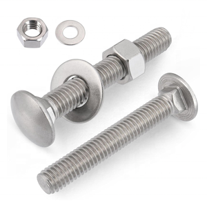Perno de Carrocería Hexagonal con Brida, Rosca Métrica Gruesa, Acero al Carbono Galvanizado, DIN603, Cabeza Redonda, Cuello Cuadrado, Fijación para Maquinaria - Product Image 5