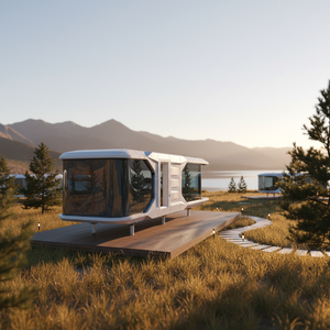 Cabine futuriste en forme <span class=keywords><strong>de</strong></span> capsule spatiale pour les centres <span class=keywords><strong>de</strong></span> glamping, <span class=keywords><strong>maison</strong></span> préfabriquée intelligente pour les camps pittoresques et <span class=keywords><strong>la</strong></span> <span class=keywords><strong>location</strong></span> <span class=keywords><strong>de</strong></span> vacances <span class=keywords><strong>de</strong></span> luxe - Product Image 2