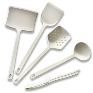 Minimalist-phong cách nhà bếp nấu ăn chịu nhiệt trắng 5-Piece Silicone đồ dùng nhà bếp thiết lập cho không dính đồ nấu nướng - Product Image 1