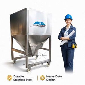 1000L Chemical <b>Storage</b> Tank Manufacturer Stainless Steel Powder Square <b>Storage</b> Tank - Product Image 4