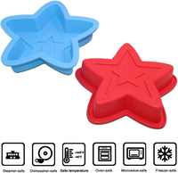 Moule à gâteau en silicone étoile, antiadhésif et flexible, pour la décoration de gâteaux DIY, gâteaux mousse, gâteaux au fromage