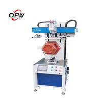 Mesin Sablon Pot Bunga Prismatik QFW Multi-Sisi Semi-Otomatis Printer Putar Mesin Sablon Printer Layar