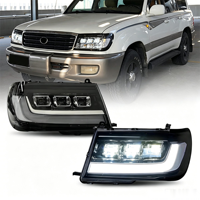 Fournisseur direct d'usine, ensemble de phares LED pour Toyota Land Cruiser (J100) 1998-2003, animation DRL, commandes personnalisées acceptées