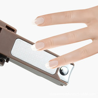 Coupe-ongles multifonctionnel anti-éclaboussures innovant avec loupe intégrée, adapté aux personnes âgées, au design créatif