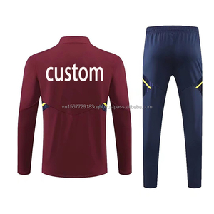 Traje de Entrenamiento de Fútbol de Manga Larga con Media Cremallera para Adolescentes, Diseño Personalizable Impreso, Secado Rápido, Transpirable, Ropa Deportiva Anti-UV - Product Image 5