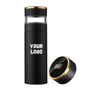 Logo Printed Smart Water Bottle Promotion Corporate Activity Business Gift Vacuum Flask With Led Temperature Display - Product Image 1