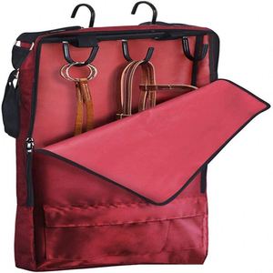 Bolsa de brida ecuestre personalizada de fábrica, organizador de almacenamiento de arnés de caballo con ganchos, productos para montar a caballo, bolsa de transporte de tachuelas equinas - Product Image 3