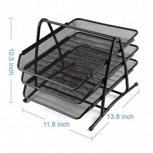 Desk Organizer Paper Tray with 3 Tier Desktop <b>File</b> Organizer Office Organizer & Stacking <b>File</b> Holder Document Organization - Product Image 3