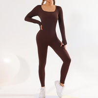 Combinaison de yoga une pièce pour femme, grande taille, solide, hautement élastique, douce au toucher, réversible, imperméable et respirante