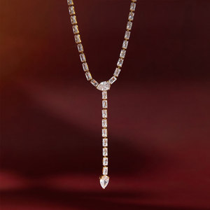 Collar de Moda Personalizado de Acero Inoxidable 316L con Baño de Oro PVD de 18K, Joyería Fina, Collar de Zirconia Tipo Tenis para Mujer - Product Image 3