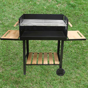 Griglia per Barbecue <span class=keywords><strong>a</strong></span> carbone da giardino da campeggio con tavolo fornello <span class=keywords><strong>a</strong></span> <span class=keywords><strong>legna</strong></span> per Barbecue <span class=keywords><strong>a</strong></span> carbone per fumatori all'aperto nero - Product Image 3