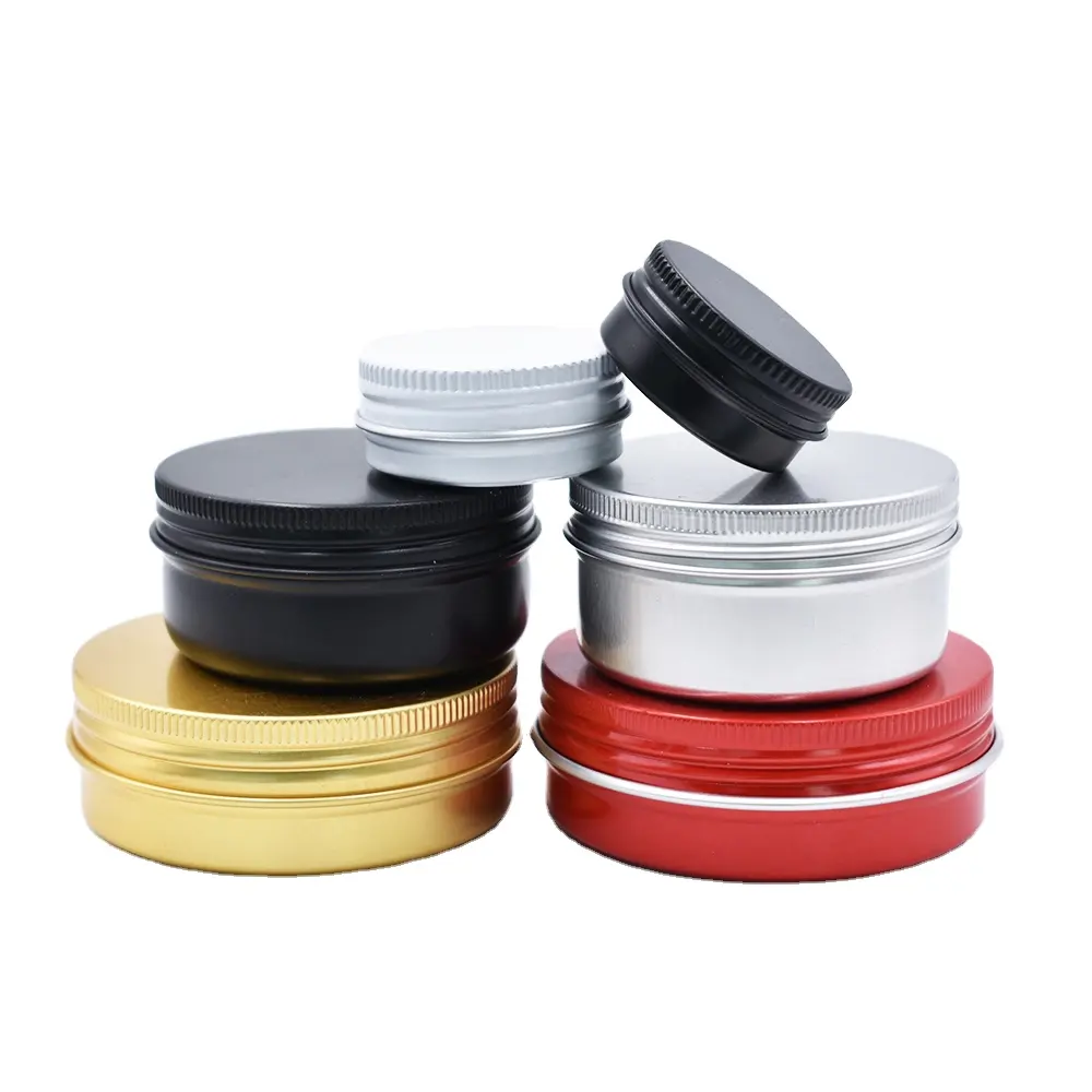 Cosmetic Packaging Set Metal Fancy Aluminum Jar Tin Aluminum Container Aluminum Can Box