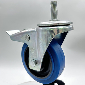 VIMA Großhandels preis 4 Zoll Lenk rolle Gewinde drehbar TPR und PP Hoch leistungs last kapazität 100kg Industrie rolle für Wagen - Product Image 2