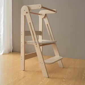 <span class=keywords><strong>Tour</strong></span> d'apprentissage pliante en bois Montessori chaise échelle enfants escalade cuisine aide tabouret - Product Image 6