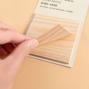 Stationery <b>Sticky</b> Notes Wood-grain Special Memo Pad Self-Adhesive School Supplies <b>Notepads</b> - Product Image 1