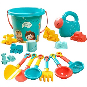 Ensemble de 18 jouets de plage en plastique souple avec seau et pelle à sable pour enfants de 0 à 24 mois – Outils de jeu pour l'extérieur et les jeux aquatiques - Product Image 2