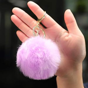 Porte-clés Pompon Doux et Mignon de 8 cm en Fausse Fourrure, Breloque Peluche pour Sac à Main Femme, Accessoire Décoratif avec <span class=keywords><strong>Crochet</strong></span> Métallique à Fixation Solide - Product Image 4
