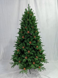 Décorations <span class=keywords><strong>de</strong></span> Noël d'extérieur <span class=keywords><strong>de</strong></span> grande taille en PE <span class=keywords><strong>de</strong></span> haute qualité, avec feuillage mixte, arbres à charnières, décorations <span class=keywords><strong>de</strong></span> cône <span class=keywords><strong>de</strong></span> pin et palmiers artificiels - Product Image 2
