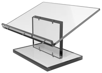 Présentoir moderne en acrylique Lucite pour livres, podium de table en acrylique, montage facile