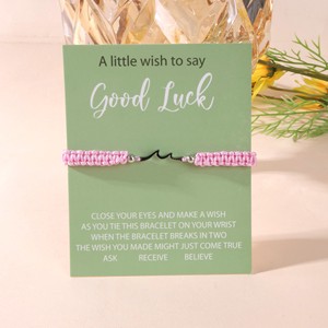 Pulsera <span class=keywords><strong>de</strong></span> <span class=keywords><strong>la</strong></span> Suerte Tejida a Mano con Cuerda Trenzada y Dije <span class=keywords><strong>de</strong></span> Olas, Joyería para Parejas, <span class=keywords><strong>Amistad</strong></span>, Regalo Promocional para Fiestas - Product Image 1