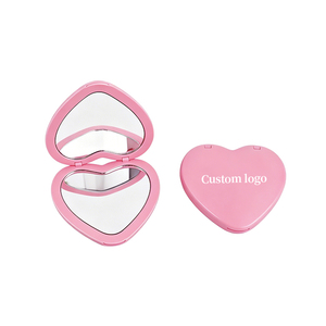 Specchio Pieghevole Portatile Creativo per Studenti, Regalo Pubblicitario Multifunzionale con Coperchio a Forma di Cuore - Product Image 4