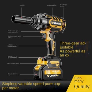Brushless Cordless Impact Wrench High Torque Lithium <b>Battery</b> Impact Gun for Car Tire Construction Bolt Removal - Product Image 5