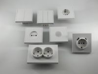 Prise murale française Schuko à finition mate, 1 ou 2 prises, panneau de sortie électrique UE pour maison et hôtel, directement de l'usine