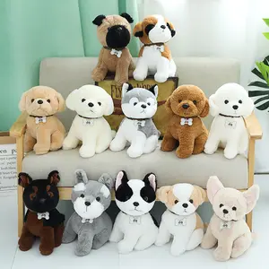 Lucu Husky Shinba Inu simulasi mainan anjing mewah Chihuahua Teddy anjing manusia hidup hewan boneka anak anjing