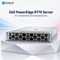 Serveur Rack Dell PowerEdge R770 2U, double processeur Xeon 6, 32 emplacements DDR5, PCIe Gen5, faible latence, serveur de développement et de test d'ingénierie