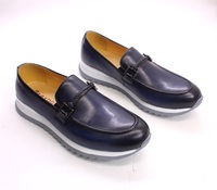 Mocassins de Luxe Personnalisés en Cuir pour Hommes, Confortables à Semelle Plate Noire, Chaussures Décontractées Sportives Faites Main Couleur Patine