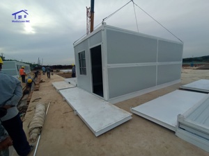 Maison conteneur modulaire en acier à usage temporaire pour le bureau et le résidentiel pliable et prêt à louer pour les hôtels - Product Image 5