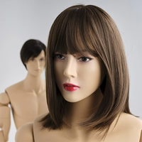 Beau robot mannequin multifonction avec tête réaliste en fibre de verre et articulations mobiles-Idéal pour présentoir pour adultes