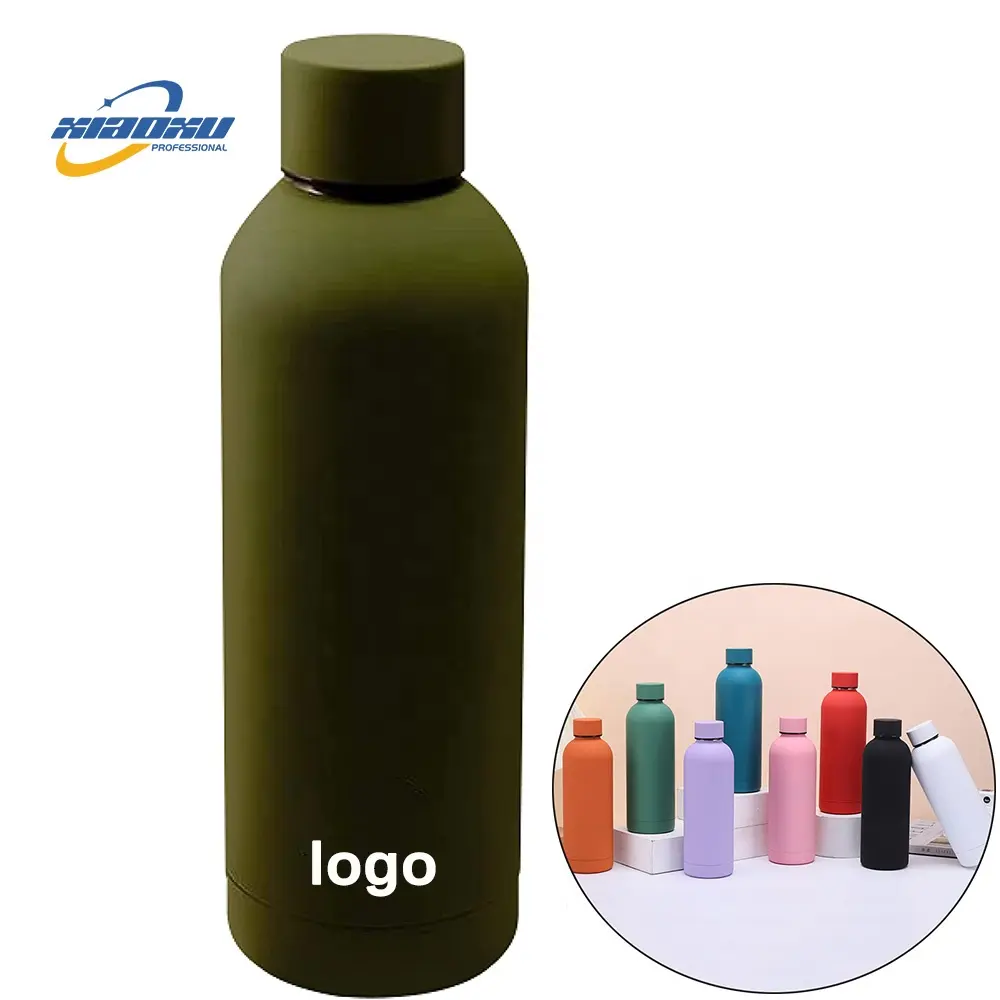 Low MOQ Factory Customized Vacuum Insulated Thermal Drink Black Double With Custom Logo Water Bottle Stainless Steel