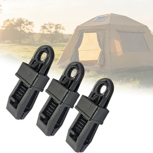 Outdoor tent <b>tarp</b> clip, large size, sunshade, windproof fixing buckle, plastic accessories, strong wind rope buckle, tent clip. - Product Image 1