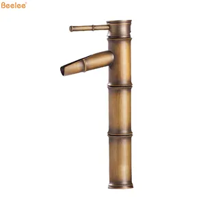 Beelee BL0408AH Độc Handle Sàn Núi Phòng Tắm Tàu Vòi Badarmatur Art Deco / Retro Brass Tall Spout Bath Mixer Vòi