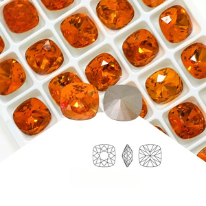 Pegatinas de uñas de cristal con diamantes cuadrados de base plana K9, diamantes de 8mm para collares, pendientes y joyería, diamantes de colores. - Product Image 2