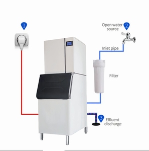 Commercial Grade 200kg Tube Ice Machine Industrial Fast Ice <b>Freezer</b> with Stainless Steel Compressor and Water Cooling - Product Image 1