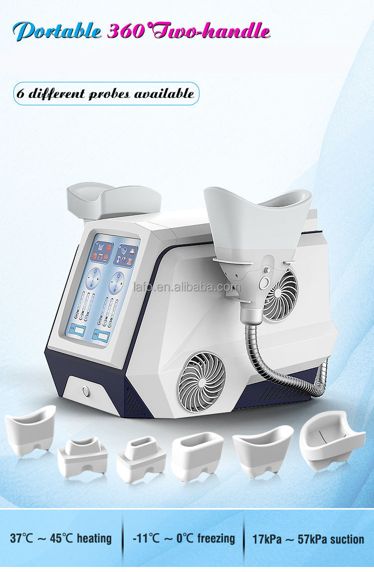 360 Degree Cooling Cryo 2 Handles Cryo Cryotherapy Fat lipolysis Criolipolisis Machine with different cryo cups LF-268A